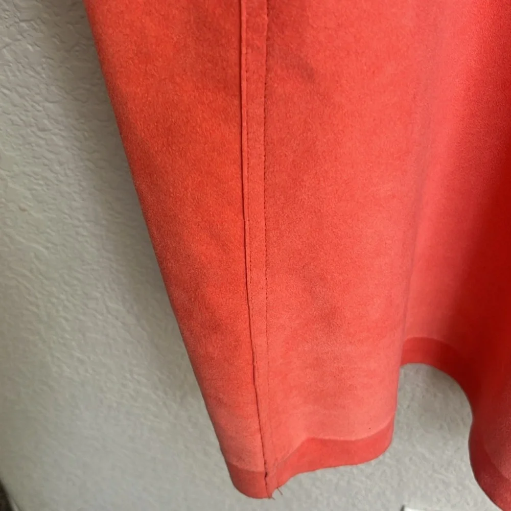 Vintage Halston Suede Salmon Shirt Dress - Picture 5 of 10
